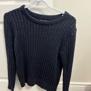 Blue beaded banana republic sweater shirt